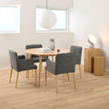 Roxby Round Dining Table in Matt Oak 120cm - image 4