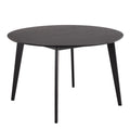 Roxby Round Dining Table in Matt Black 120cm