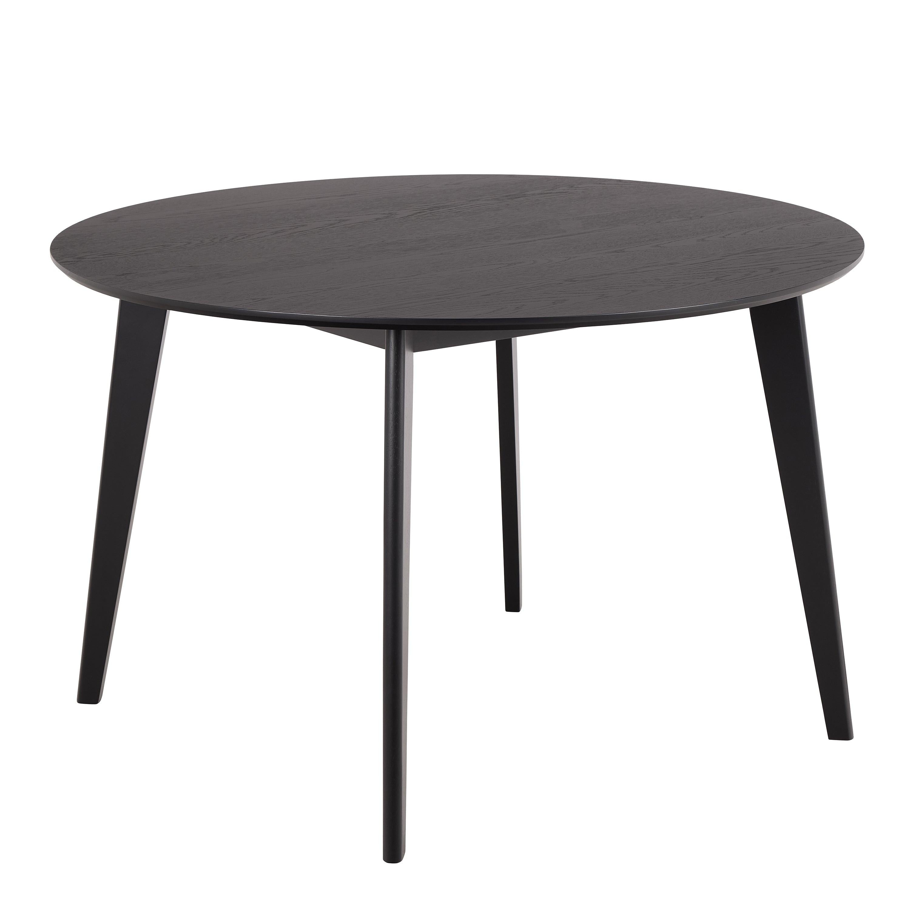 Roxby Round Dining Table in Matt Black 120cm