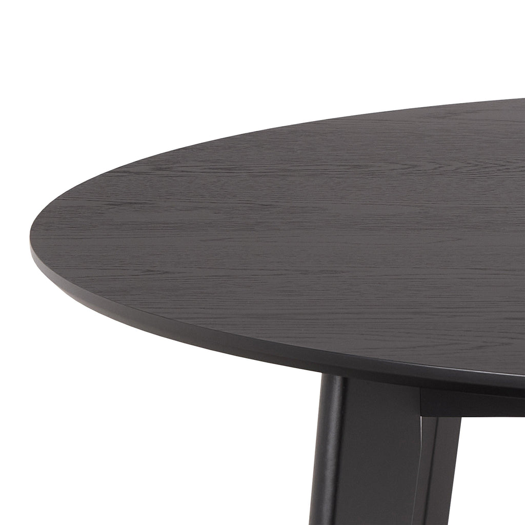 Roxby Round Dining Table in Matt Black 120cm - image 4