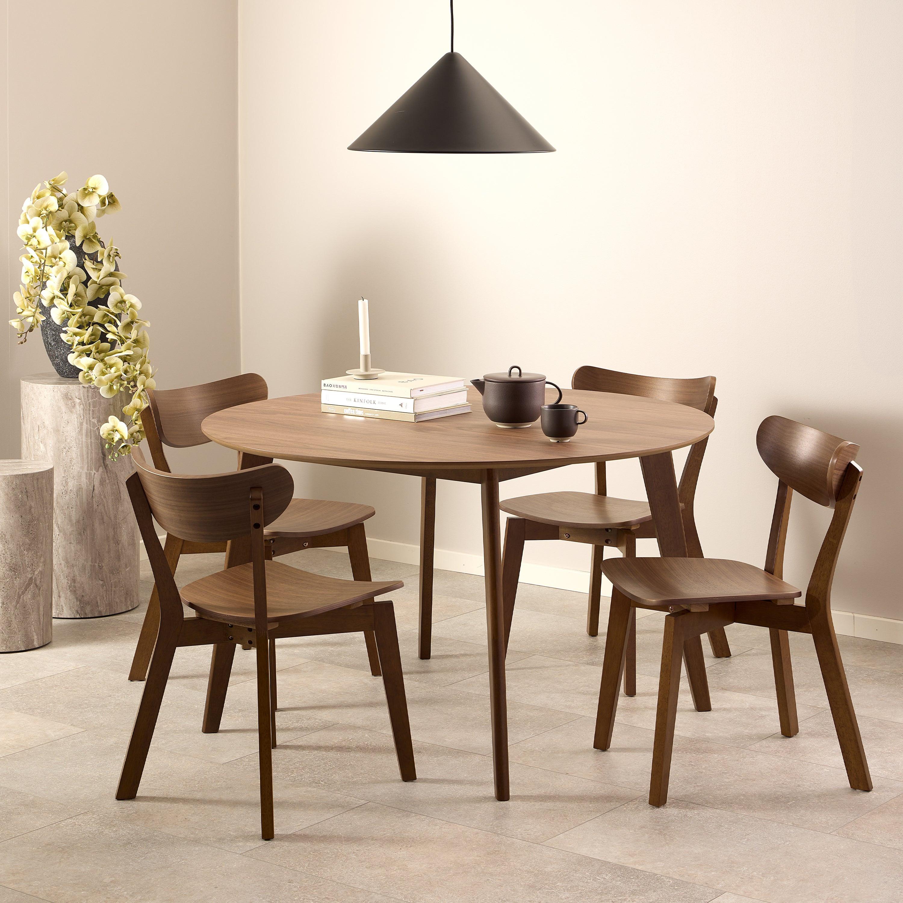 Roxby Round Dining Table in Walnut 120cm - image 3