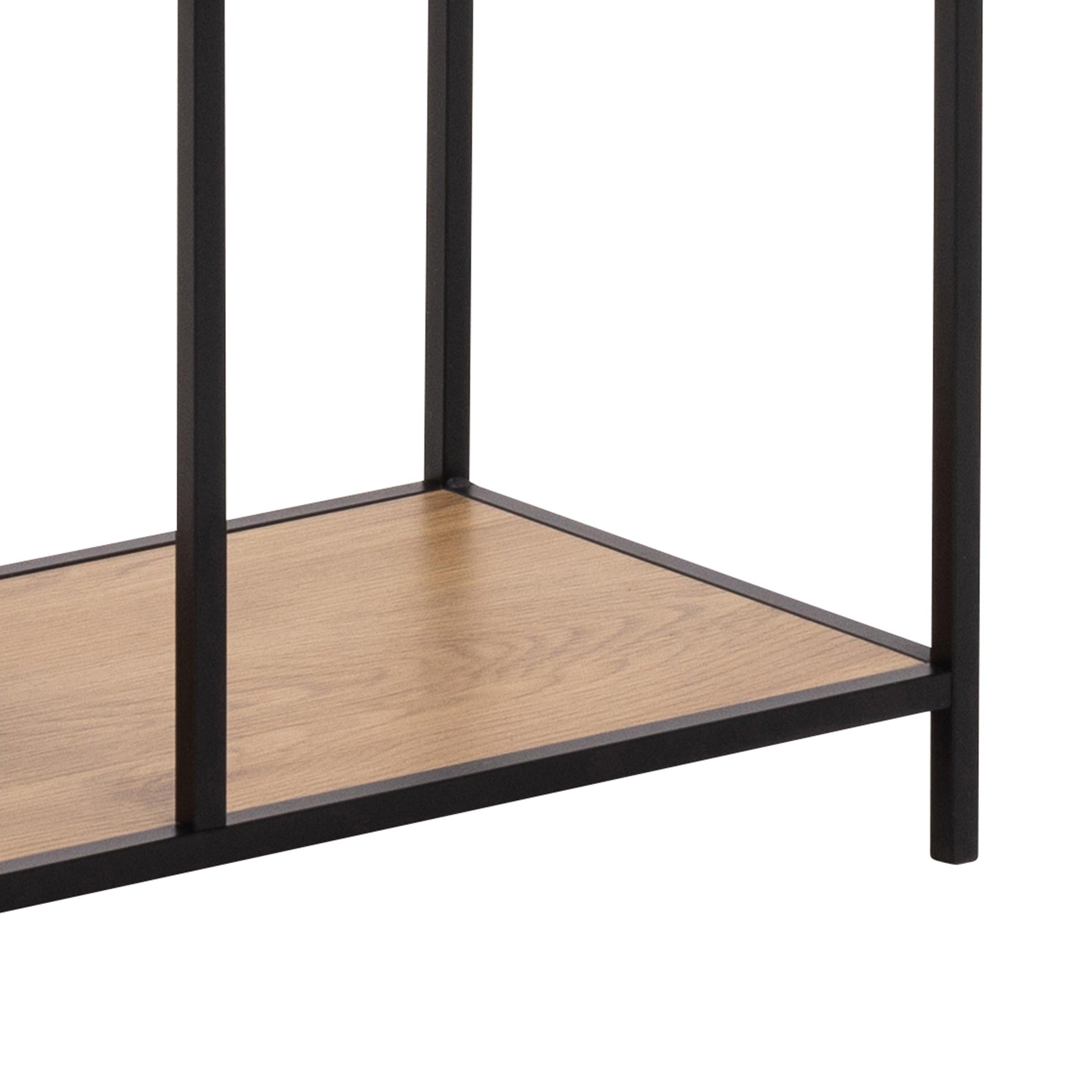 Seaford Tall Wild Oak Metal 2 Drawer Bookcase with 4 Shelves - image 7