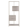 Seaford Tall Grey Metal 2 Drawer Bookcase with 4 Shelves - image 2