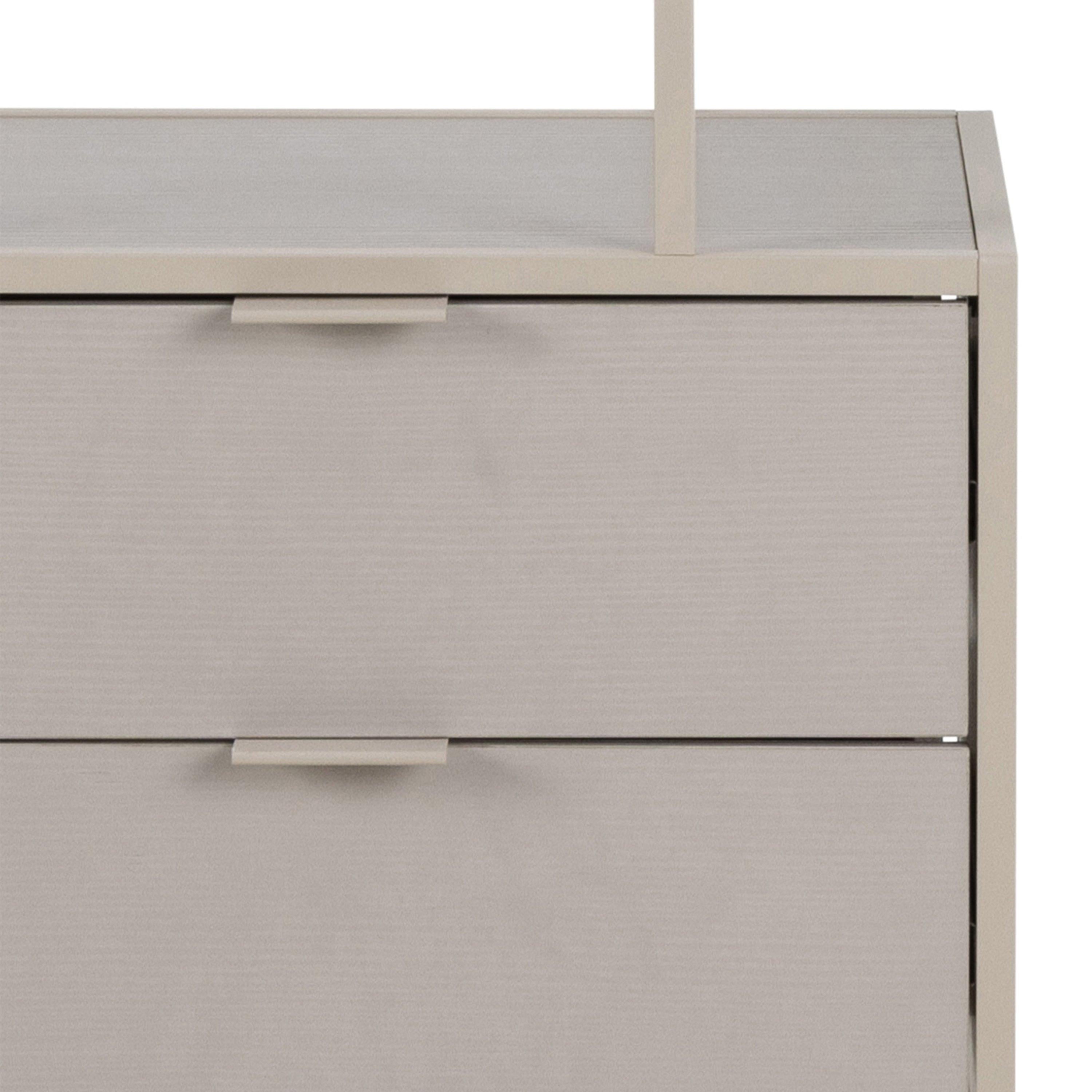 Seaford Tall Grey Metal 2 Drawer Bookcase with 4 Shelves - image 7