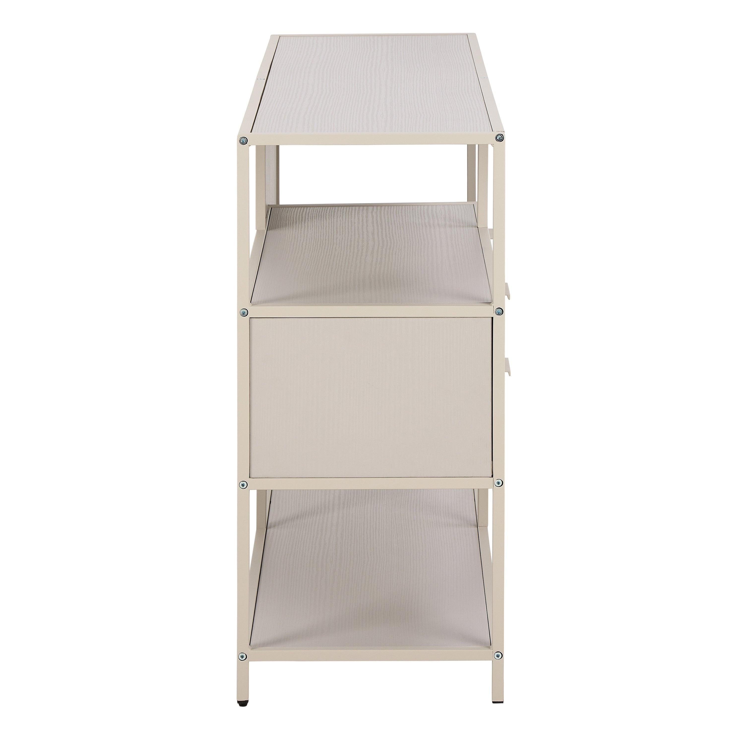 Seaford Grey Storage Unit with 2 Drawers and 3 Shelves - image 2