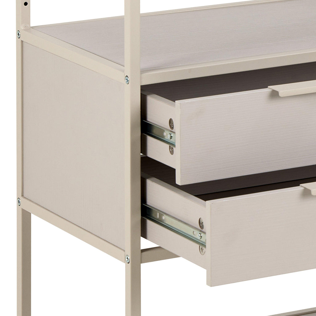 Seaford Grey Storage Unit with 2 Drawers and 3 Shelves - image 8