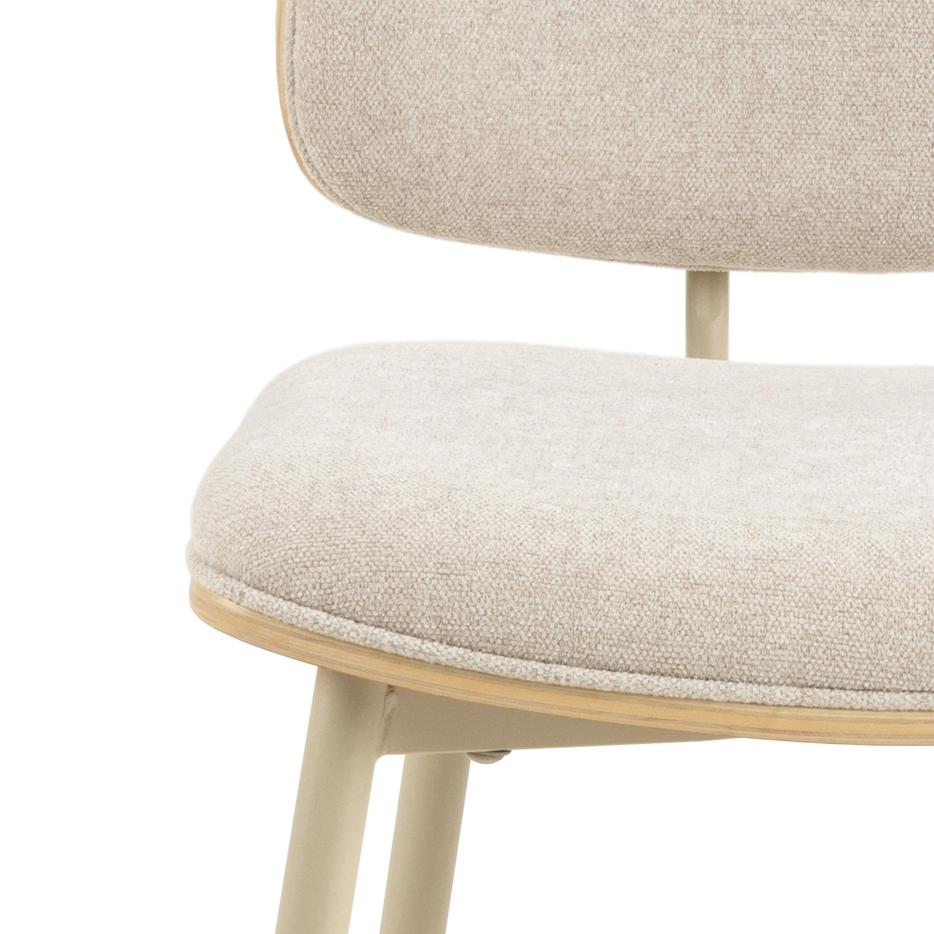 Owen Dining Chair in Apia Fabric Beige Set of 2 - image 7