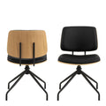 Owen Swivel Dining Chairs in Matt Black Set of 2 - image 2