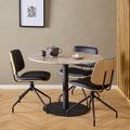 Owen Swivel Dining Chairs in Matt Black Set of 2 - image 4