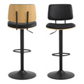 Owen Swivel Bar Stool with Height Adjustable Function in Matt Black - image 2