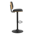 Owen Swivel Bar Stool with Height Adjustable Function in Matt Black - image 3