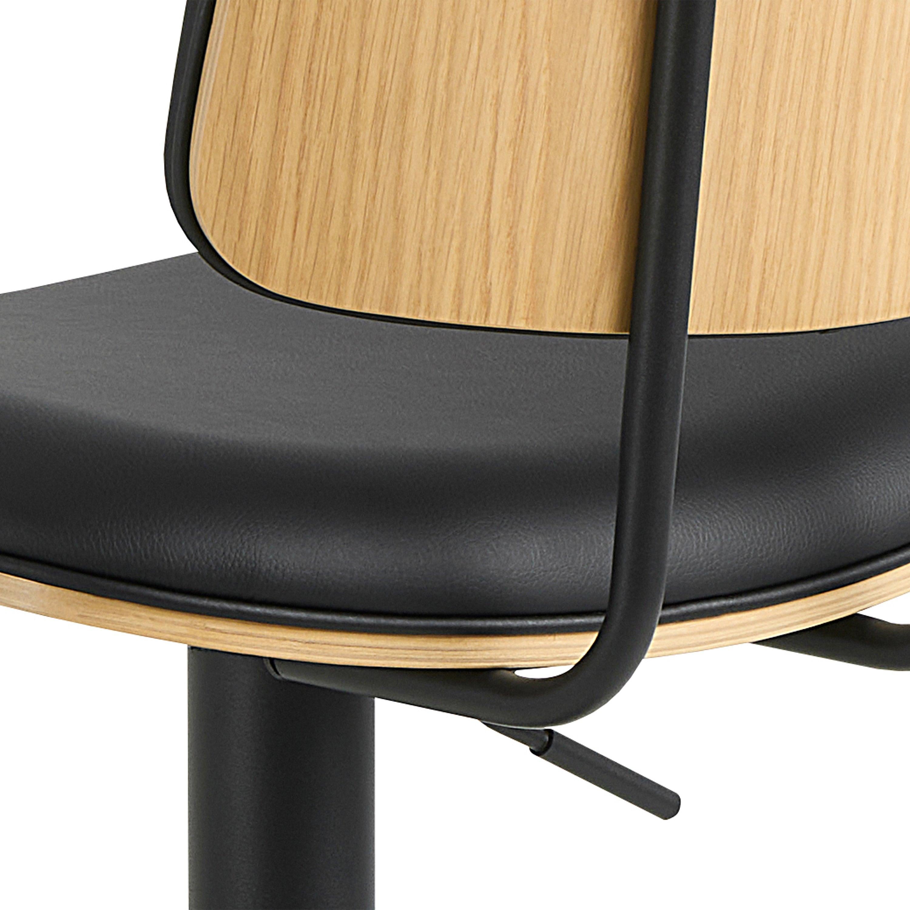 Owen Swivel Bar Stool with Height Adjustable Function in Matt Black - image 5