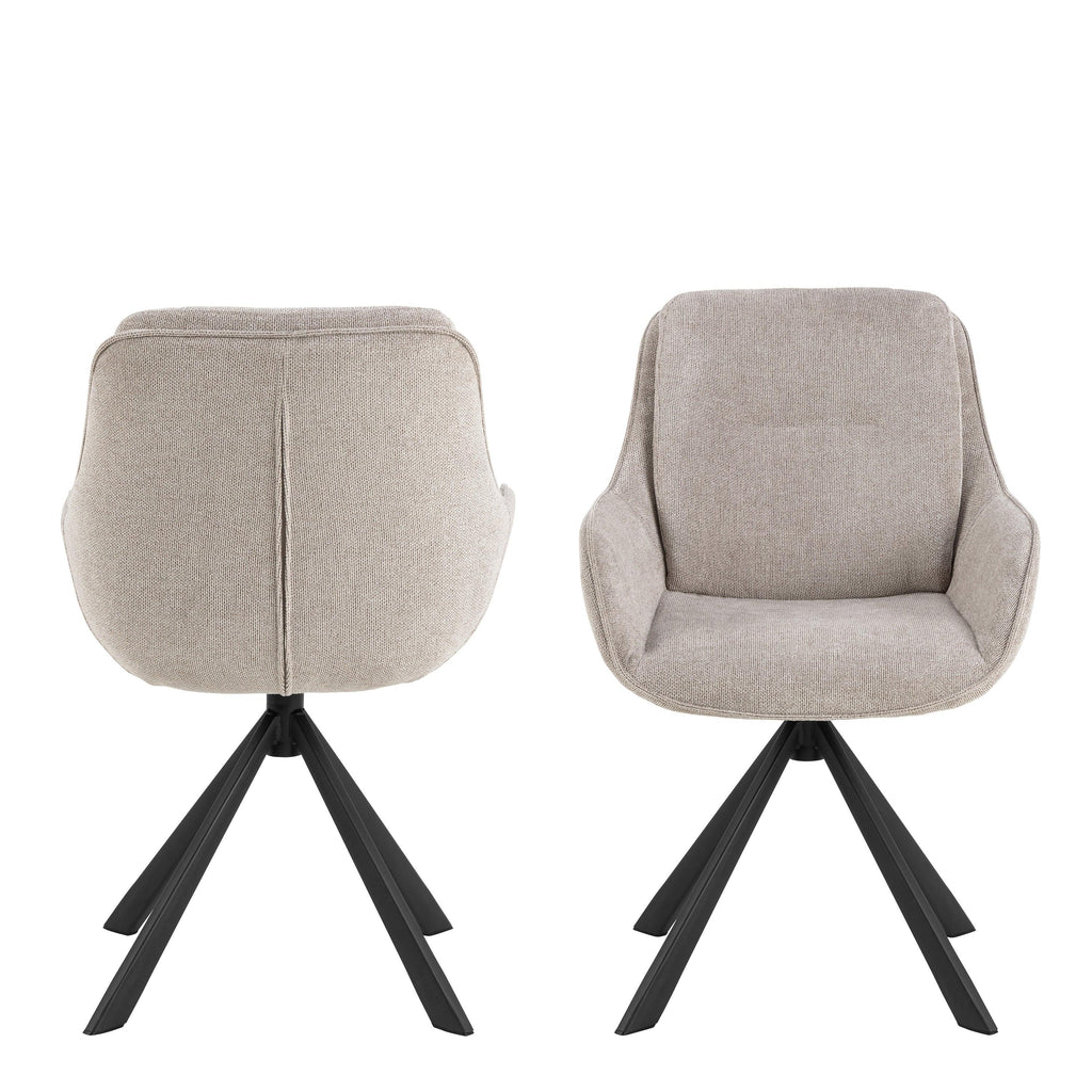 Carrie Swivel Dining Chair in Sand Set of 2 - image 2