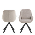 Carrie Swivel Dining Chair in Sand Set of 2 - image 2