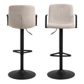 Pablo Swivel Beige Bar Stool with Adjustable Height Function Set of 2 - image 2