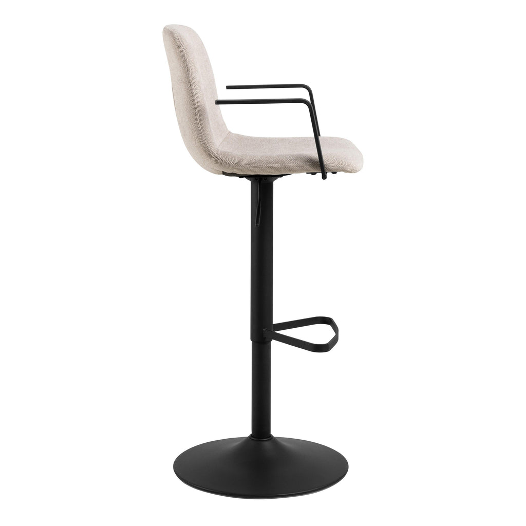 Pablo Swivel Beige Bar Stool with Adjustable Height Function Set of 2 - image 3