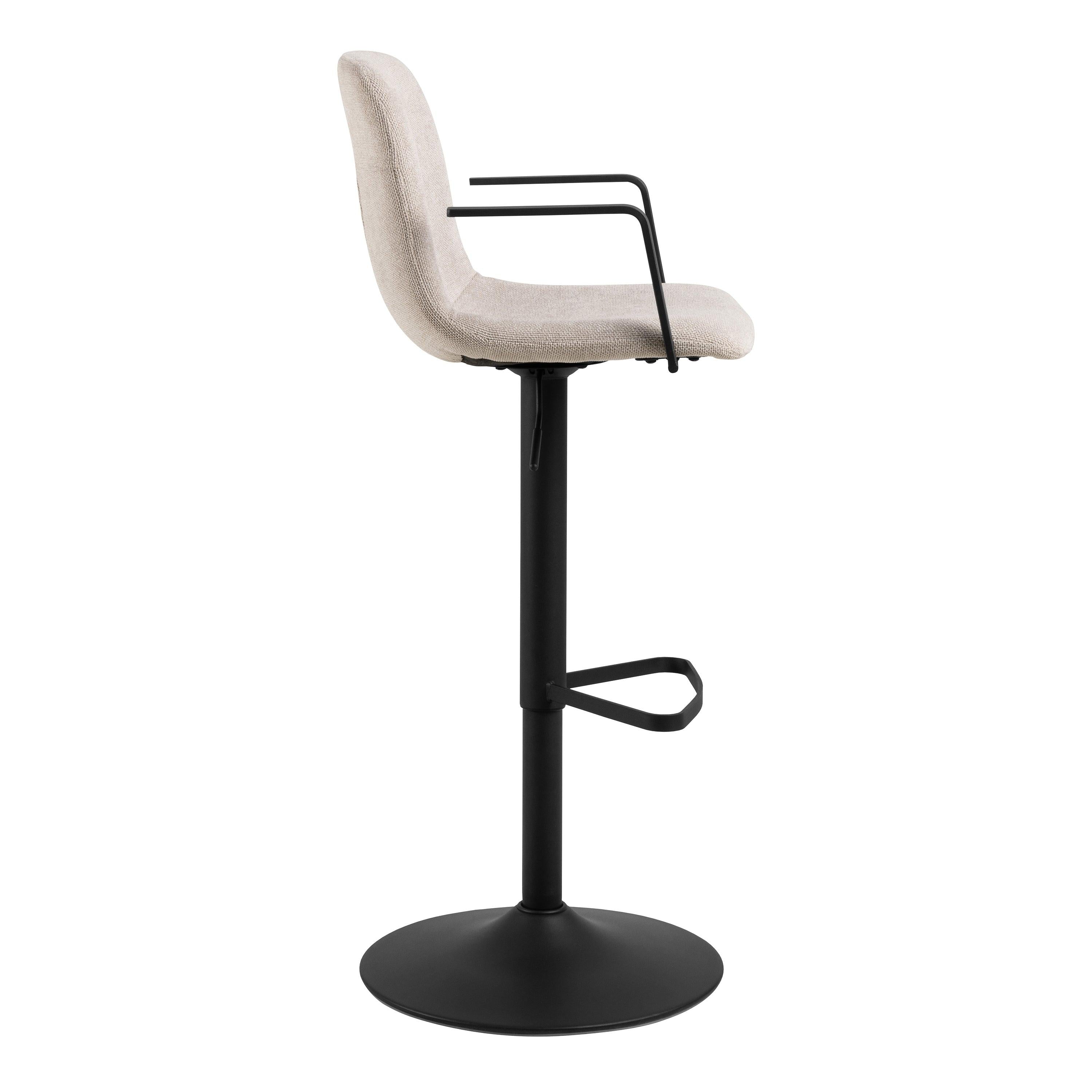 Pablo Swivel Beige Bar Stool with Adjustable Height Function Set of 2 - image 3