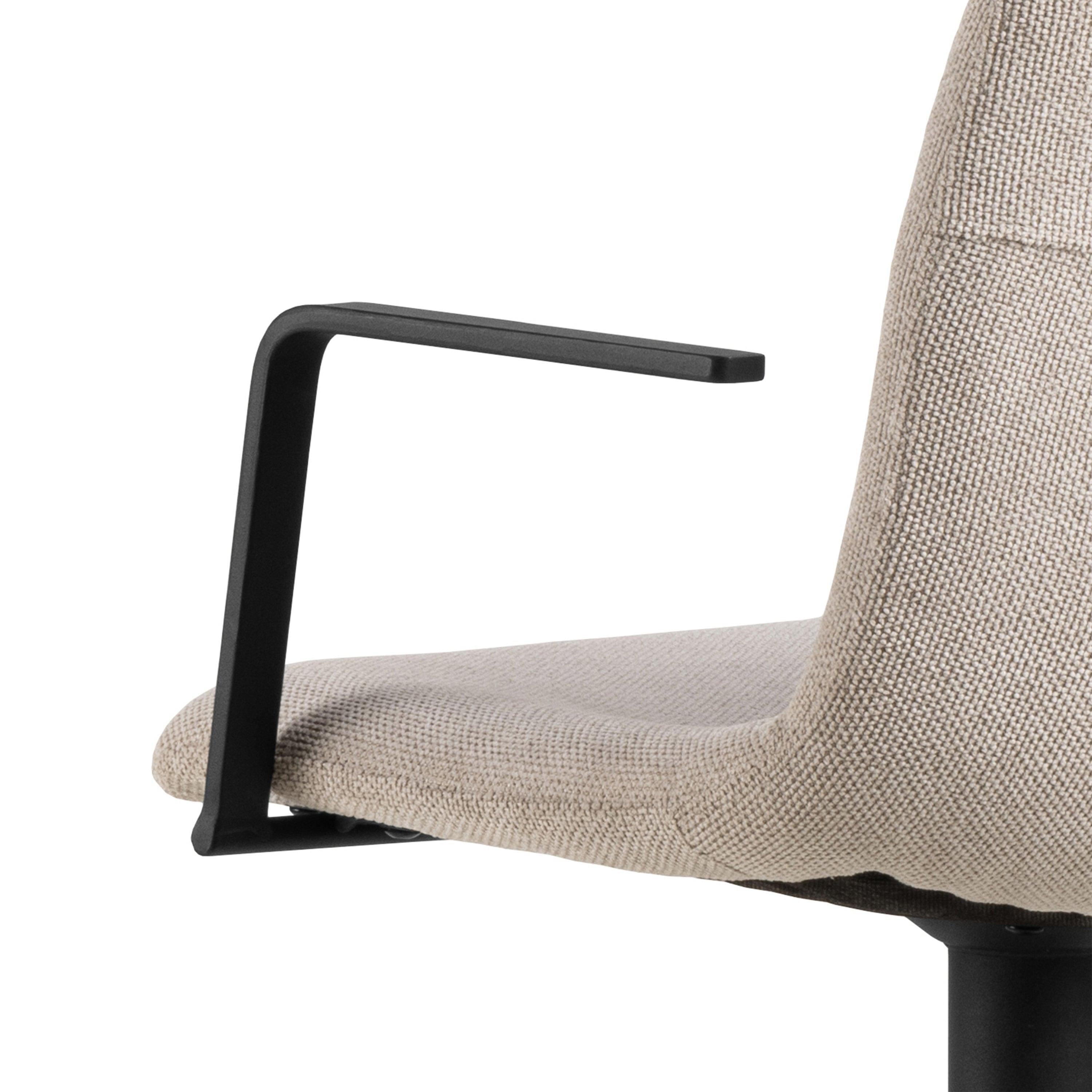Pablo Swivel Beige Bar Stool with Adjustable Height Function Set of 2 - image 5
