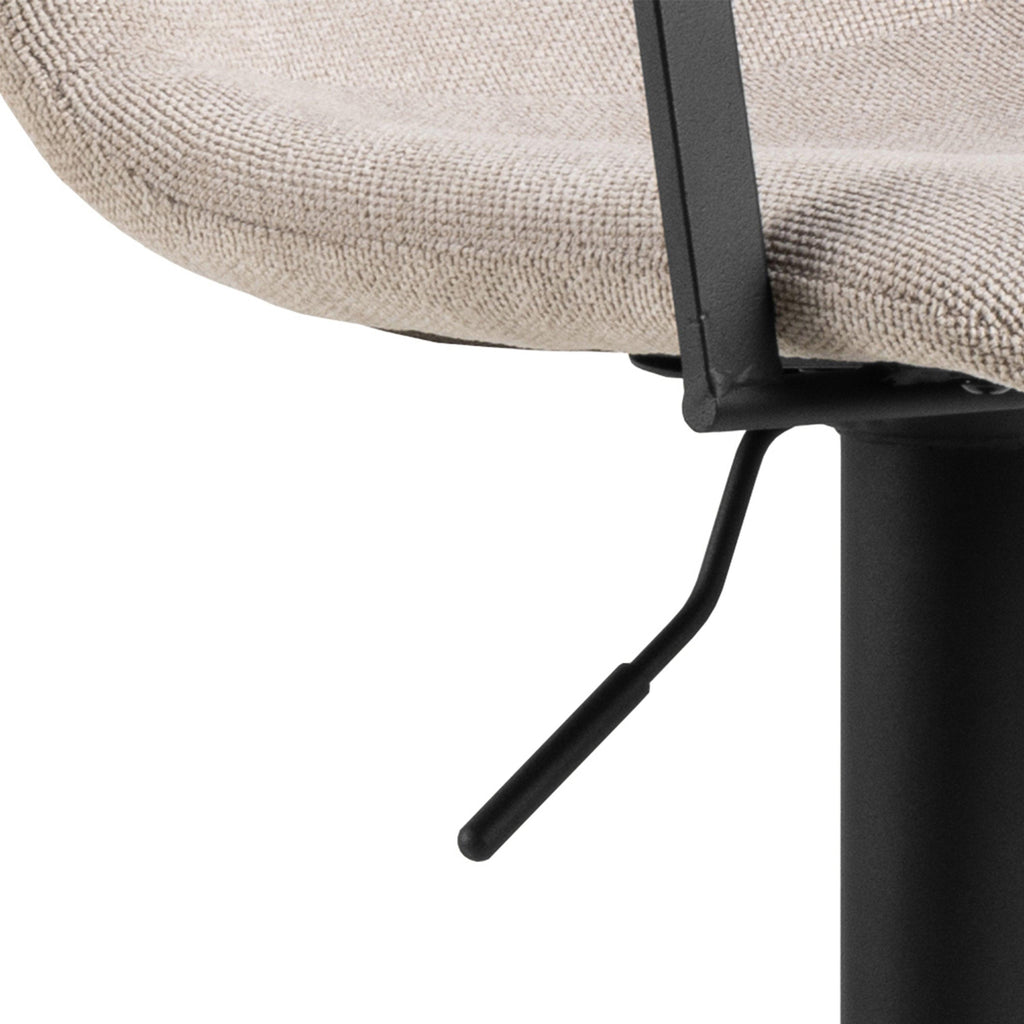 Pablo Swivel Beige Bar Stool with Adjustable Height Function Set of 2 - image 6