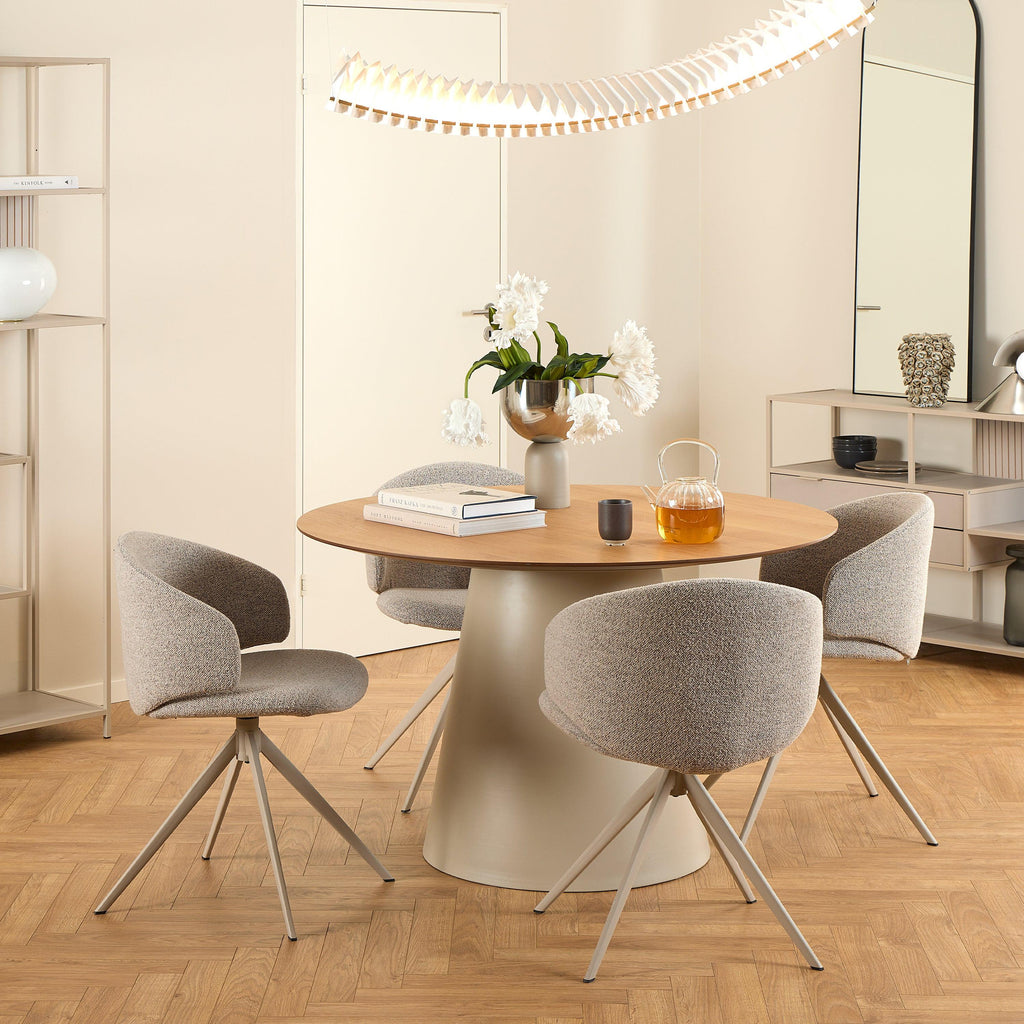 Ella Swivel Beige Dining Chair - image 4