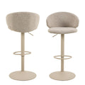 Ella Swivel Beige Bar Stool Set of 2 - image 2