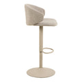 Ella Swivel Beige Bar Stool Set of 2 - image 3