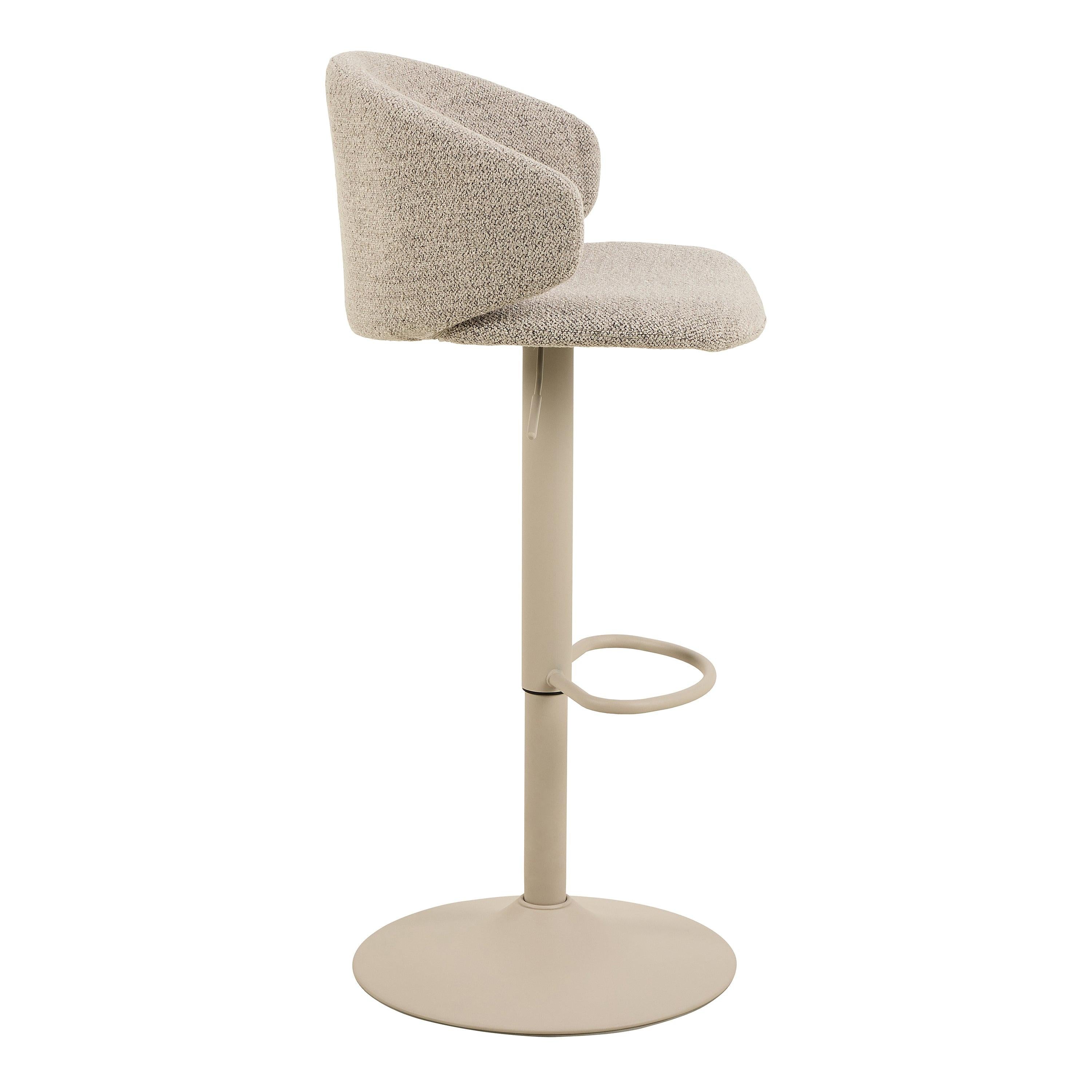 Ella Swivel Beige Bar Stool Set of 2 - image 3