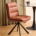 Dean Brandy PU Swivel Dining Chair Set of 2 - image 5