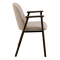 Leo Dining Chairs with Armrest in Monza Fabric Beige Set of 2 - image 3