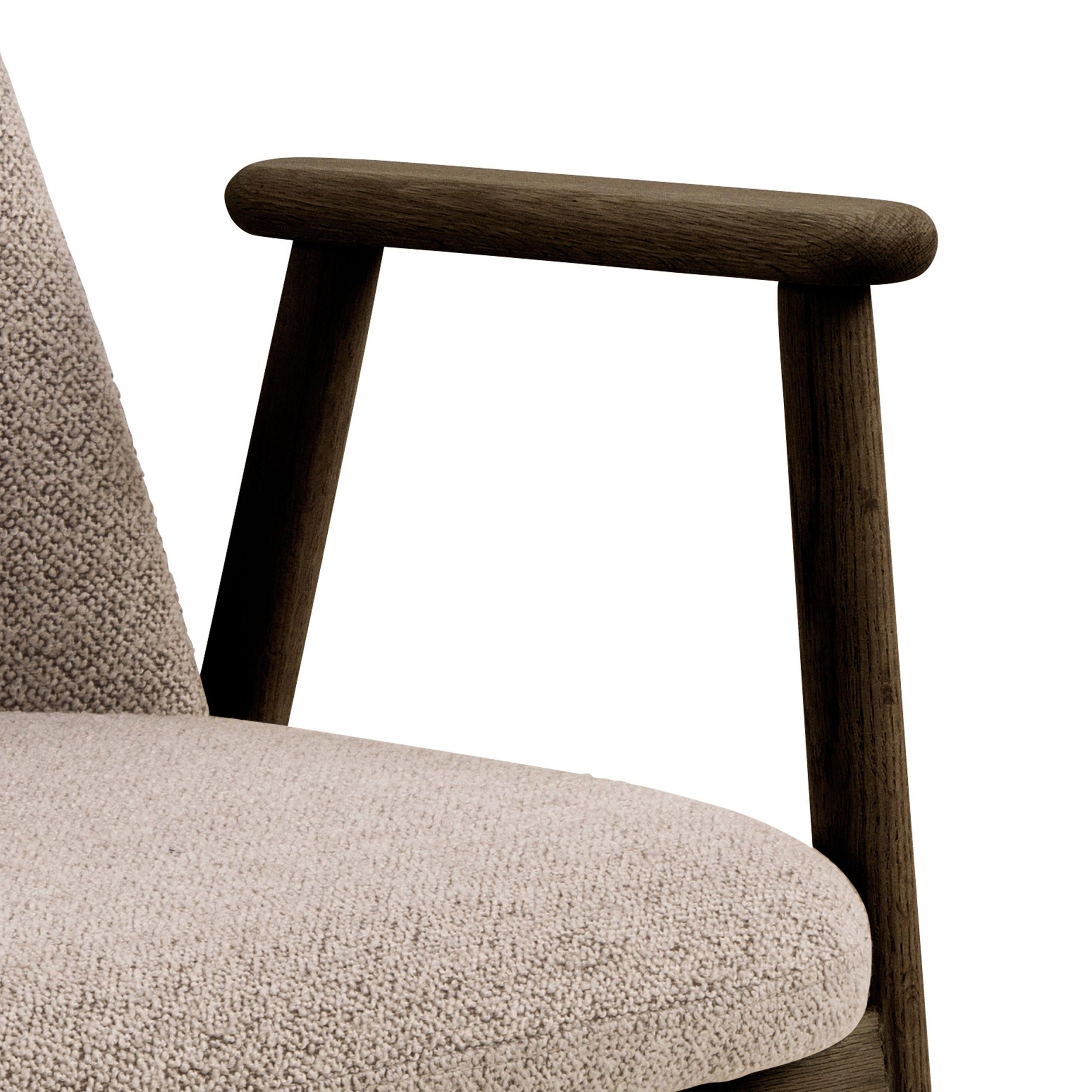 Leo Dining Chairs with Armrest in Monza Fabric Beige Set of 2 - image 7