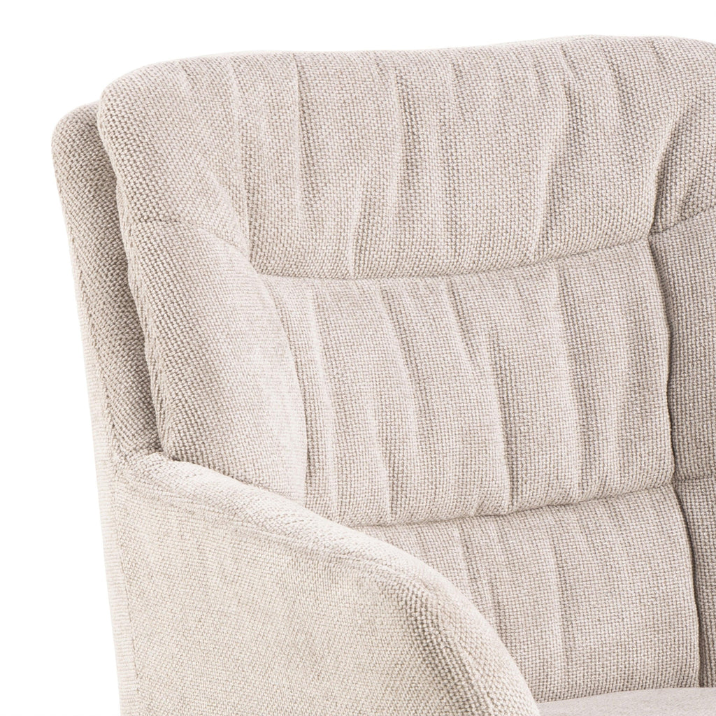 Alonso Swivel Cream Dining Chair with Armrest Set of 2 - image 6