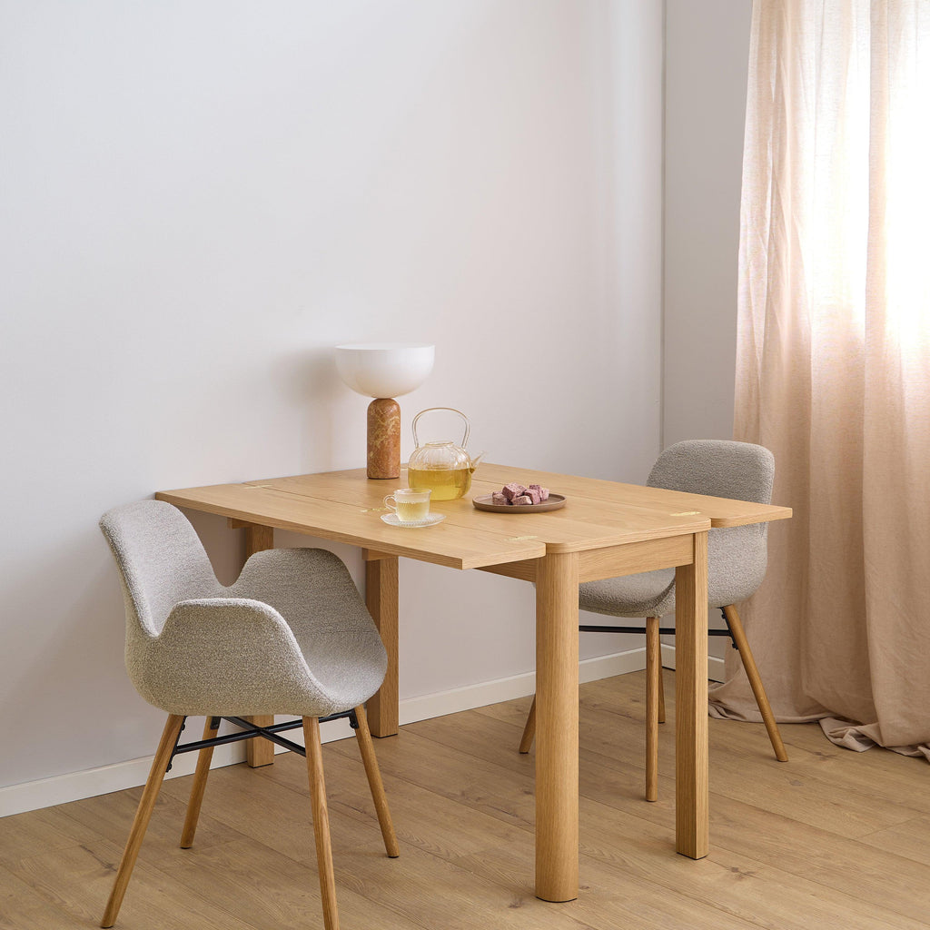 Southampton Extendable Rectangular Dining Table in Matt Oak 90x120cm - image 5