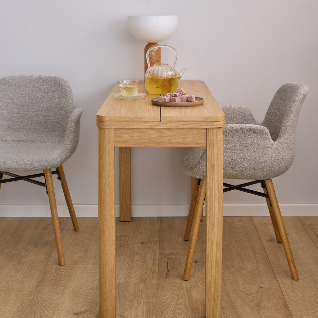 Southampton Extendable Rectangular Dining Table in Matt Oak 90x120cm - image 6