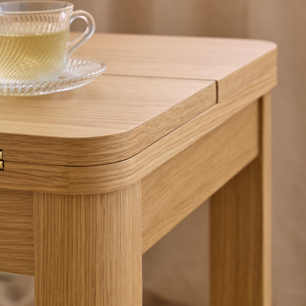 Southampton Extendable Rectangular Dining Table in Matt Oak 90x120cm - image 7