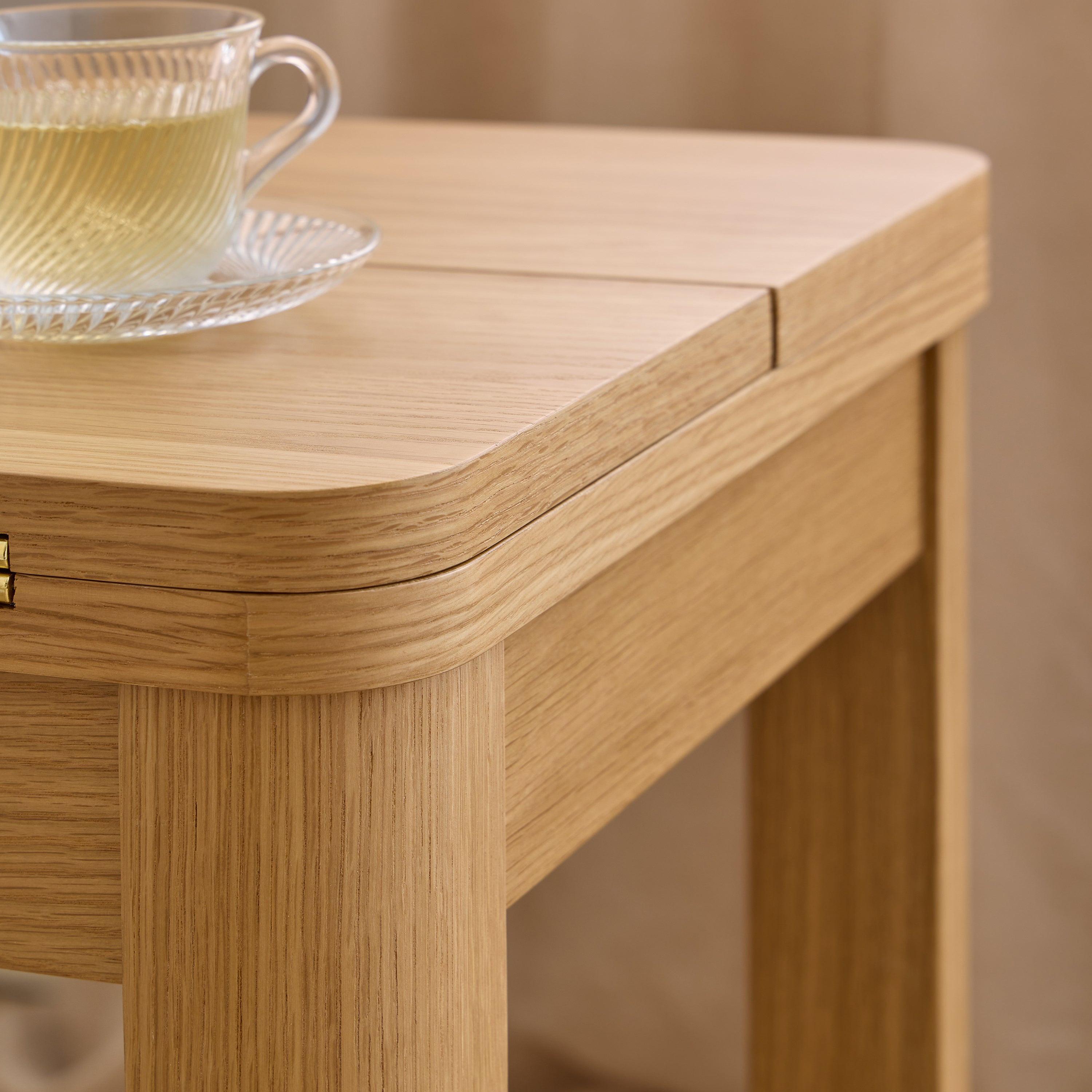 Southampton Extendable Rectangular Dining Table in Matt Oak 90x120cm - image 7
