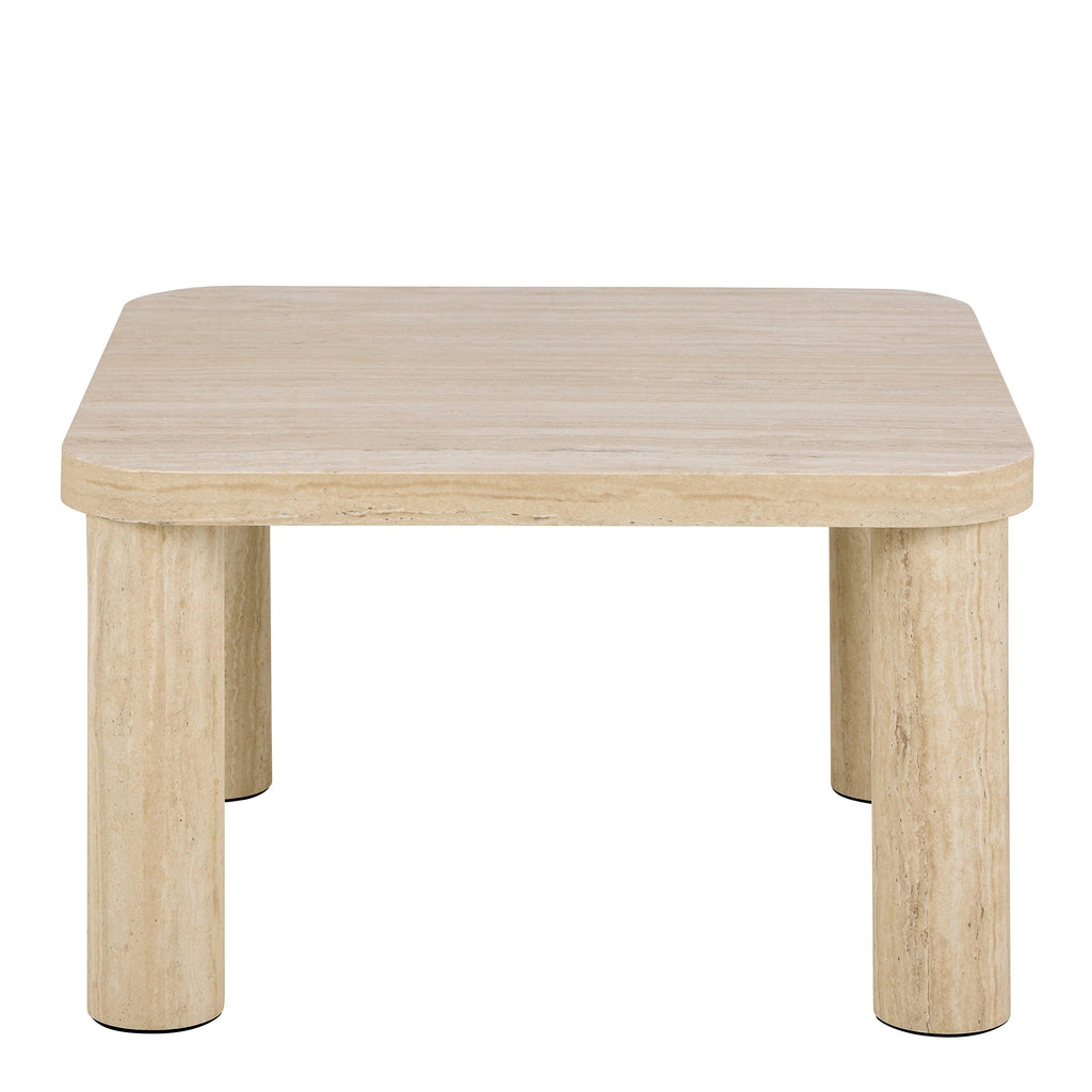 Solano Square Coffee Table in Light Travertine 60 x 60 cm - image 2