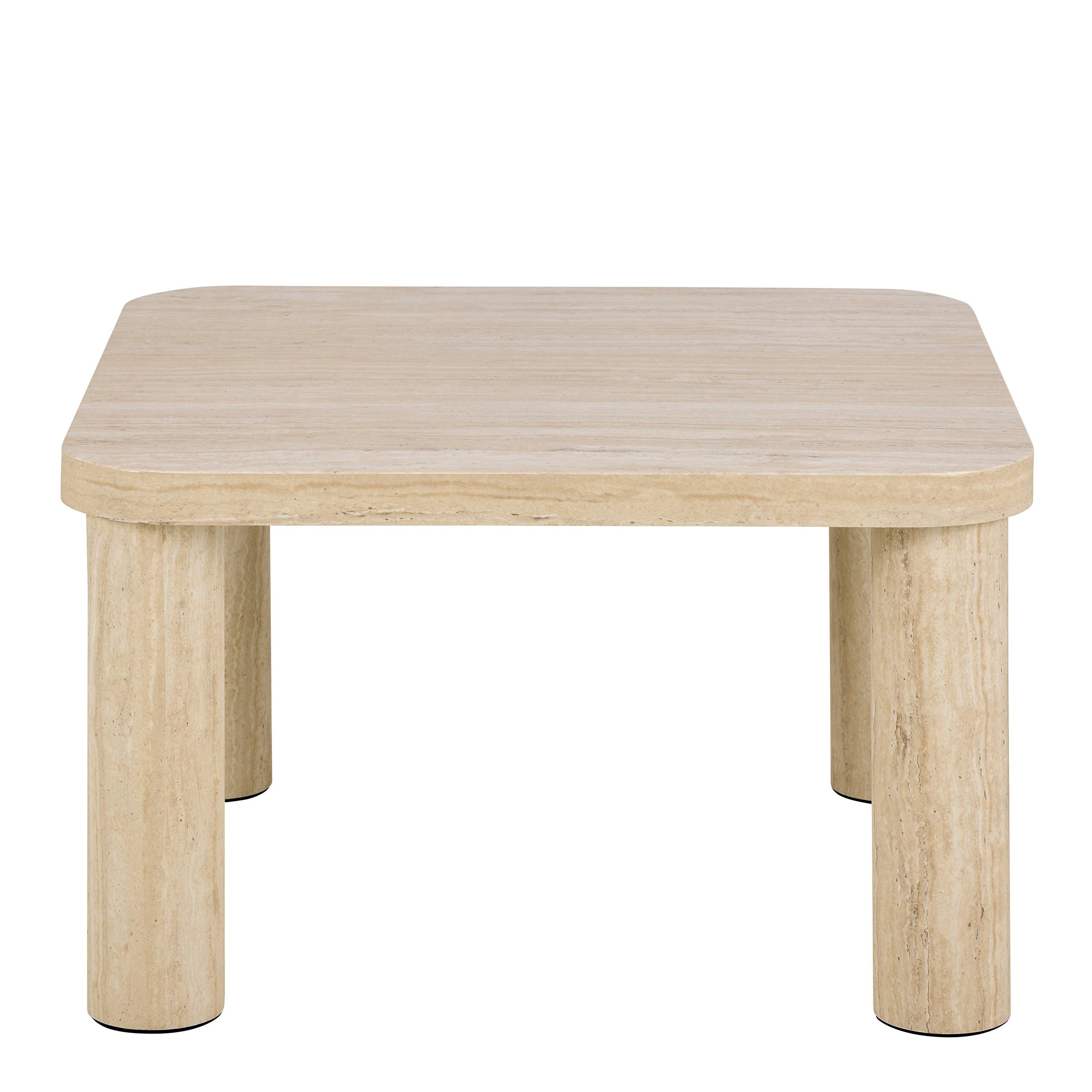Solano Square Coffee Table in Light Travertine 60 x 60 cm - image 2