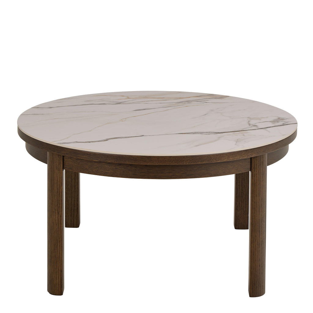 Southampton Round Coffee Table in Cream Ceramic 90x45cm - image 2