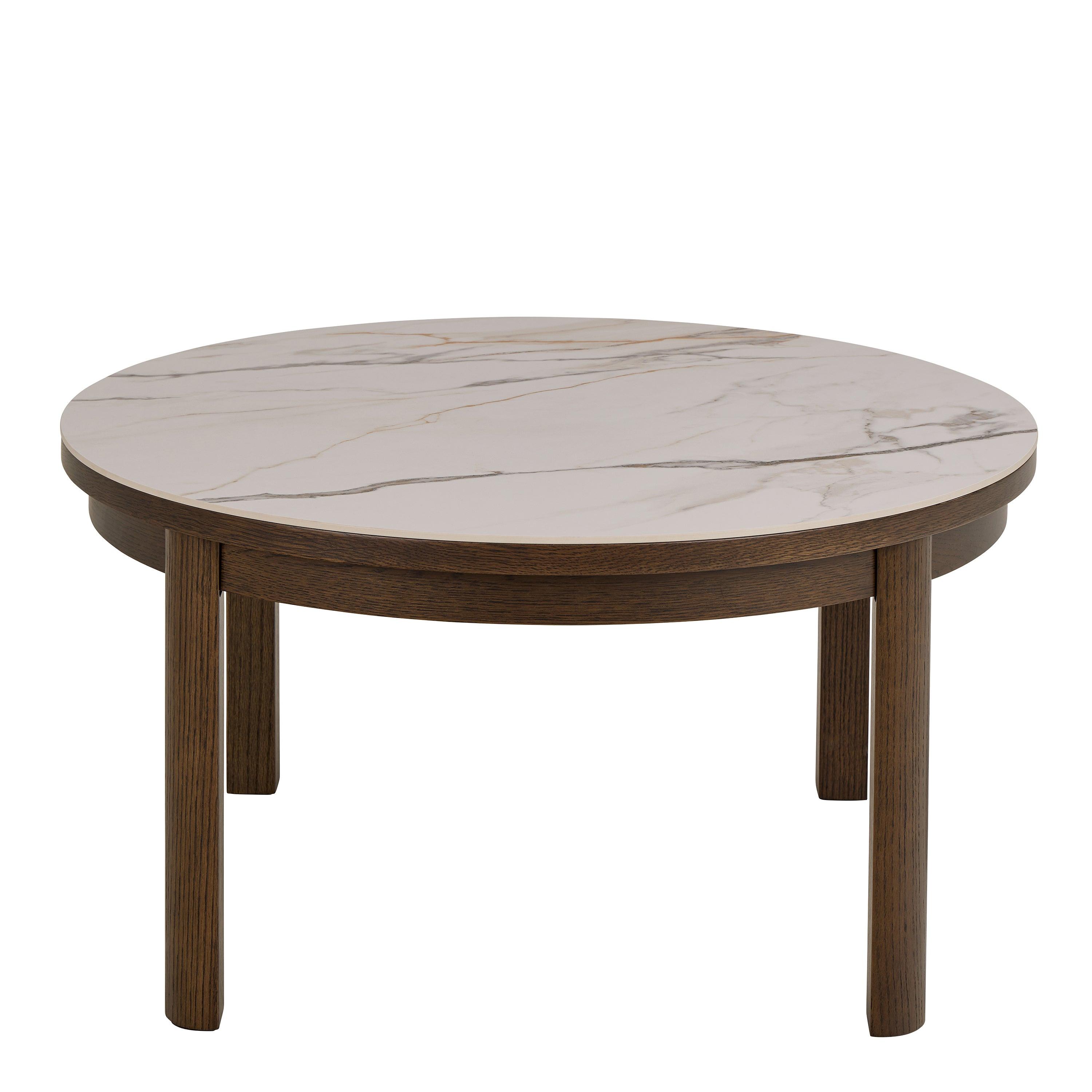 Southampton Round Coffee Table in Cream Ceramic 90x45cm - image 2