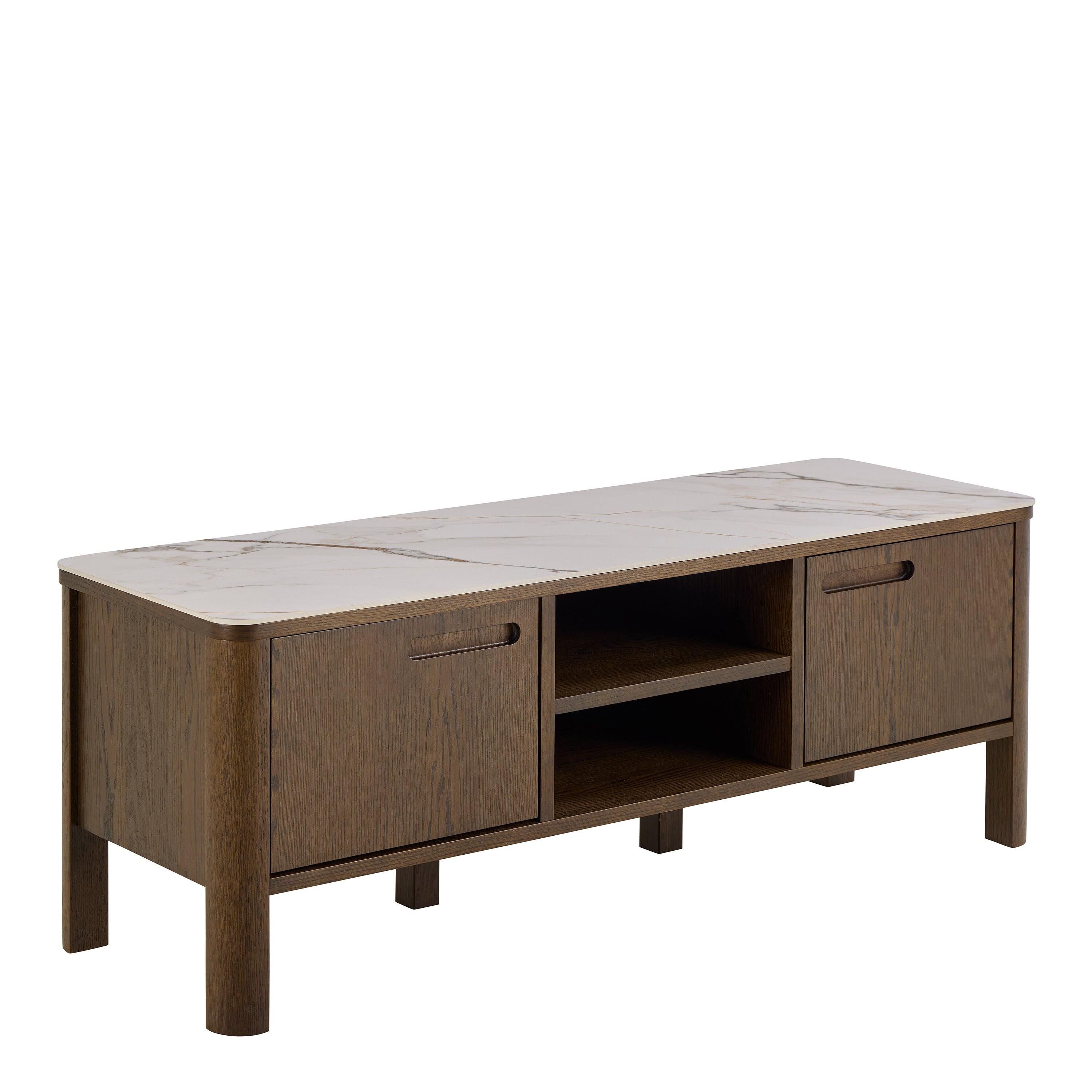 Southampton TV Unit 2 Doors 1 Shelf in Ceramic Cream