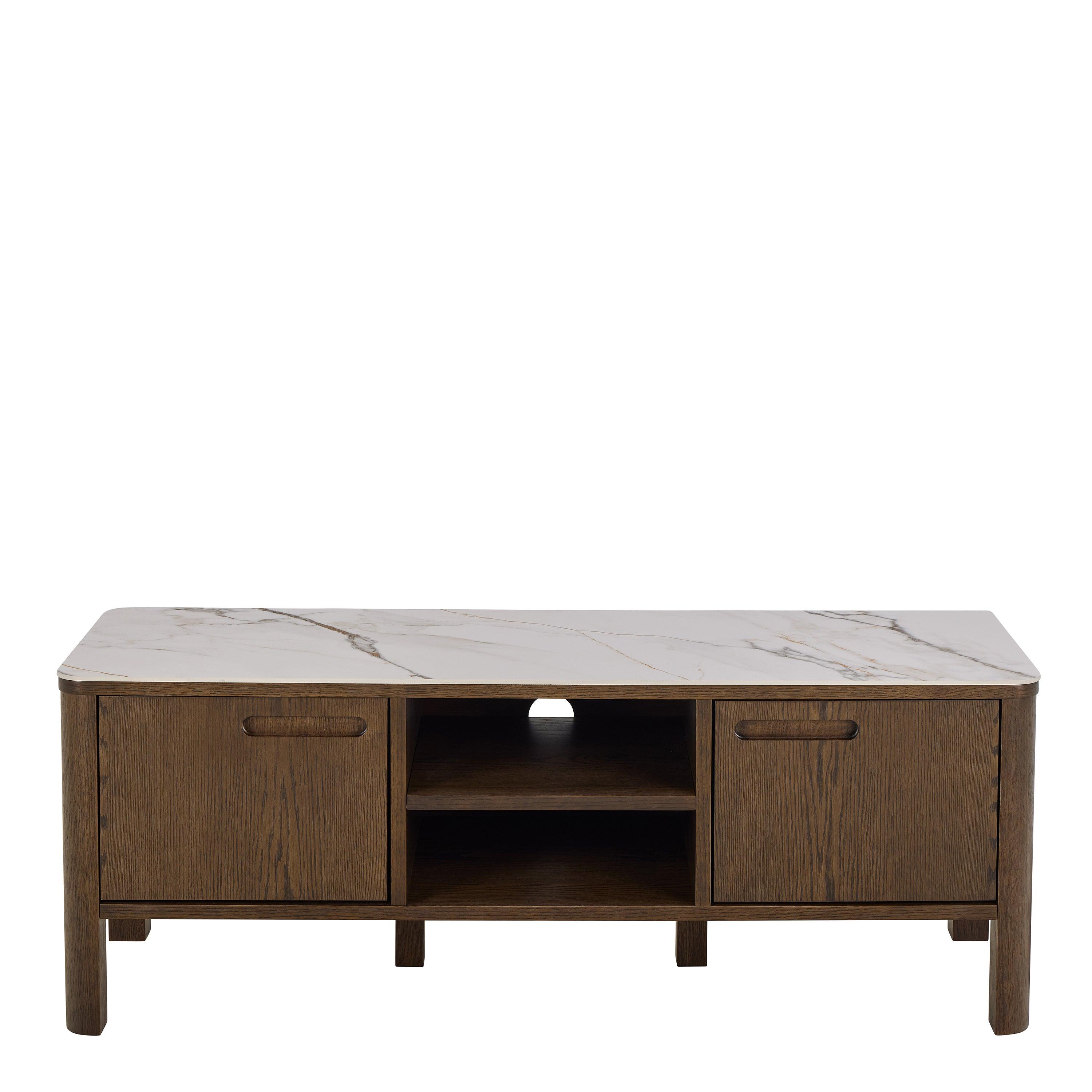 Southampton TV Unit 2 Doors 1 Shelf in Ceramic Cream - image 2