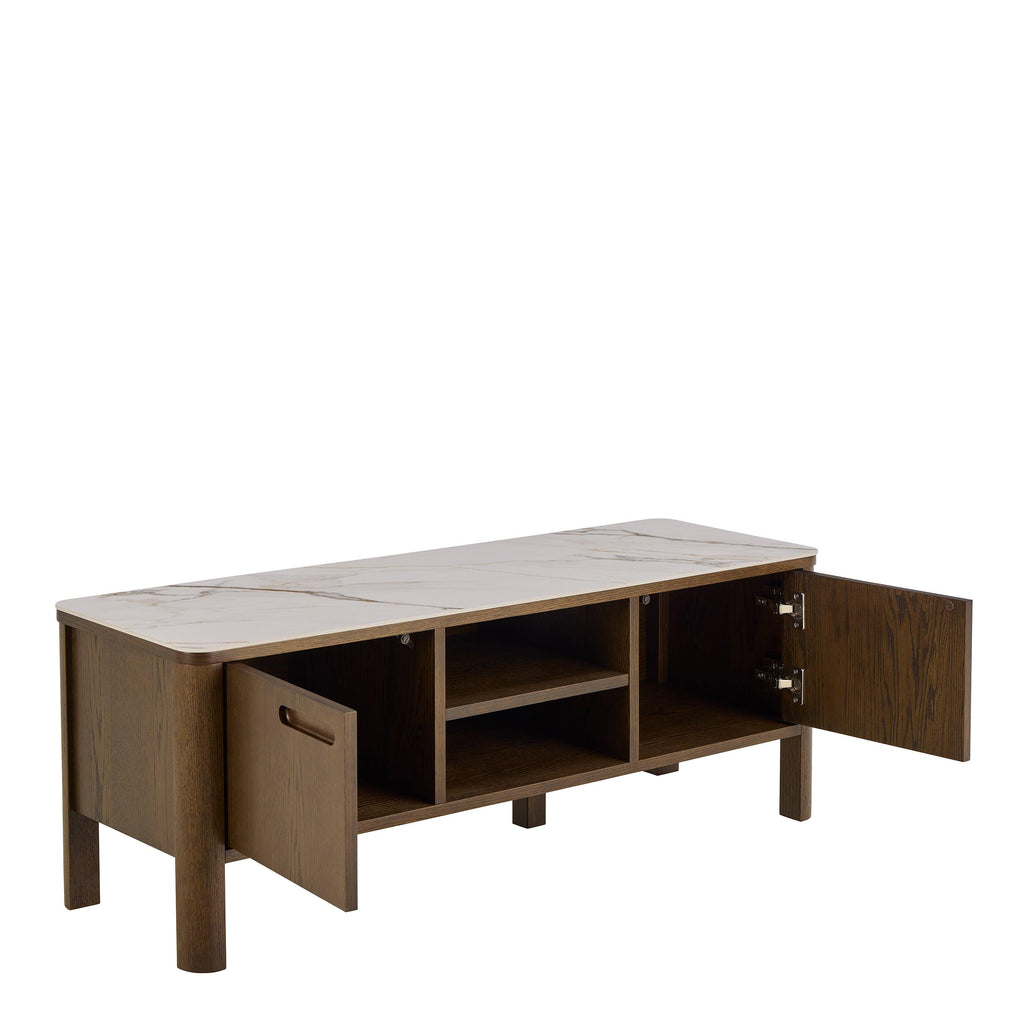 Southampton TV Unit 2 Doors 1 Shelf in Ceramic Cream - image 4