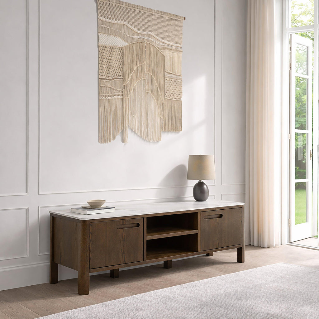 Southampton TV Unit 2 Doors 1 Shelf in Ceramic Cream - image 5
