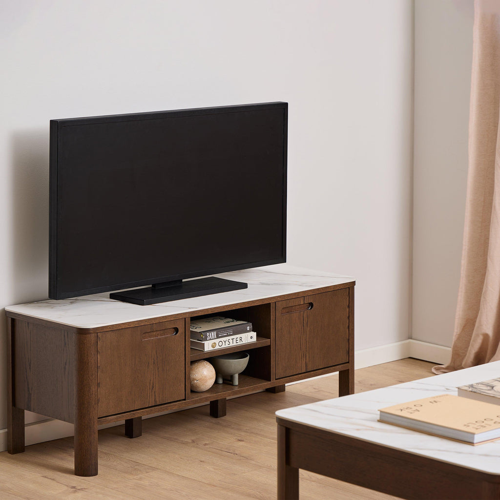 Southampton TV Unit 2 Doors 1 Shelf in Ceramic Cream - image 6