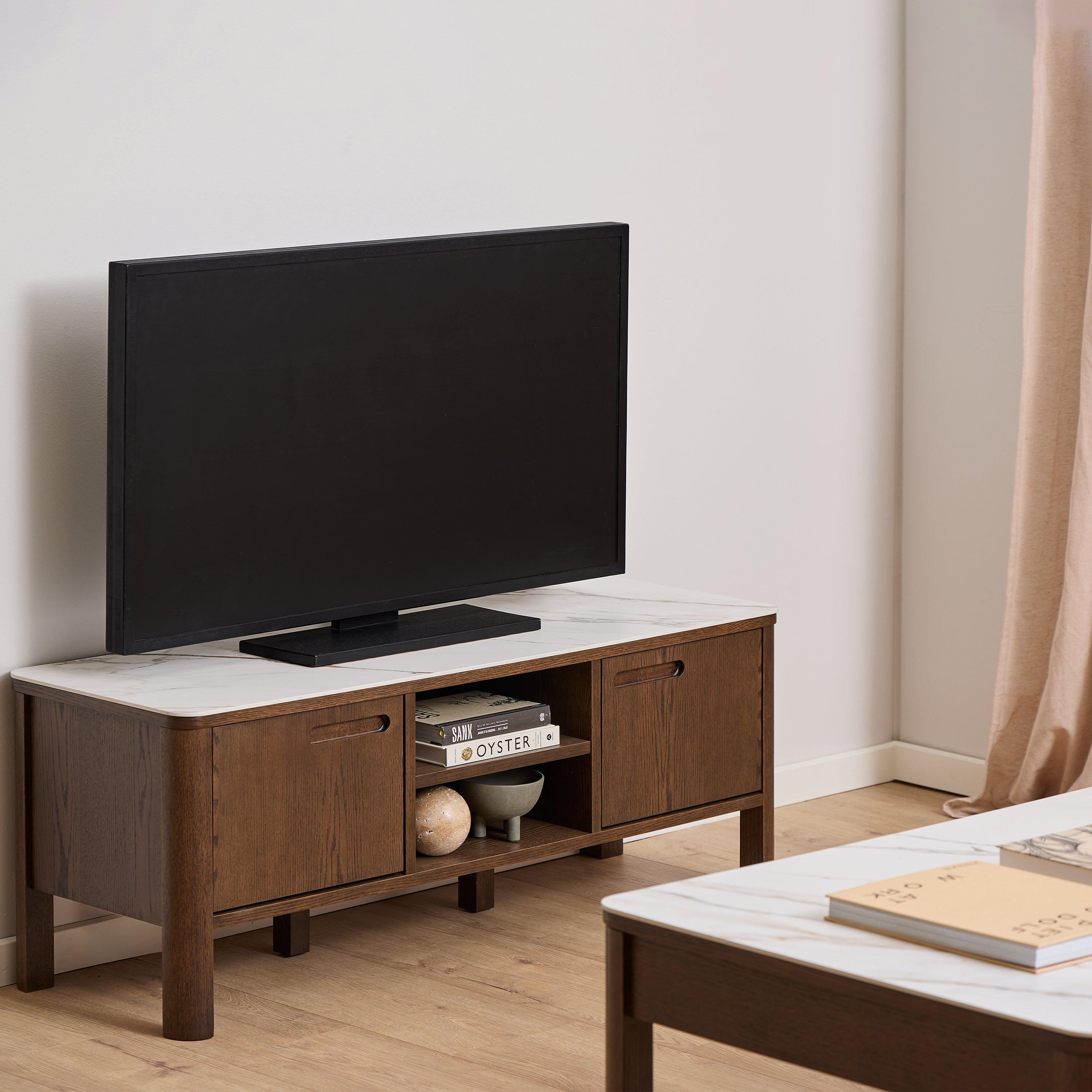 Southampton TV Unit 2 Doors 1 Shelf in Ceramic Cream - image 6