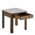 Southampton Square Side Table 1 Drawer in Cream Ceramic - image 4