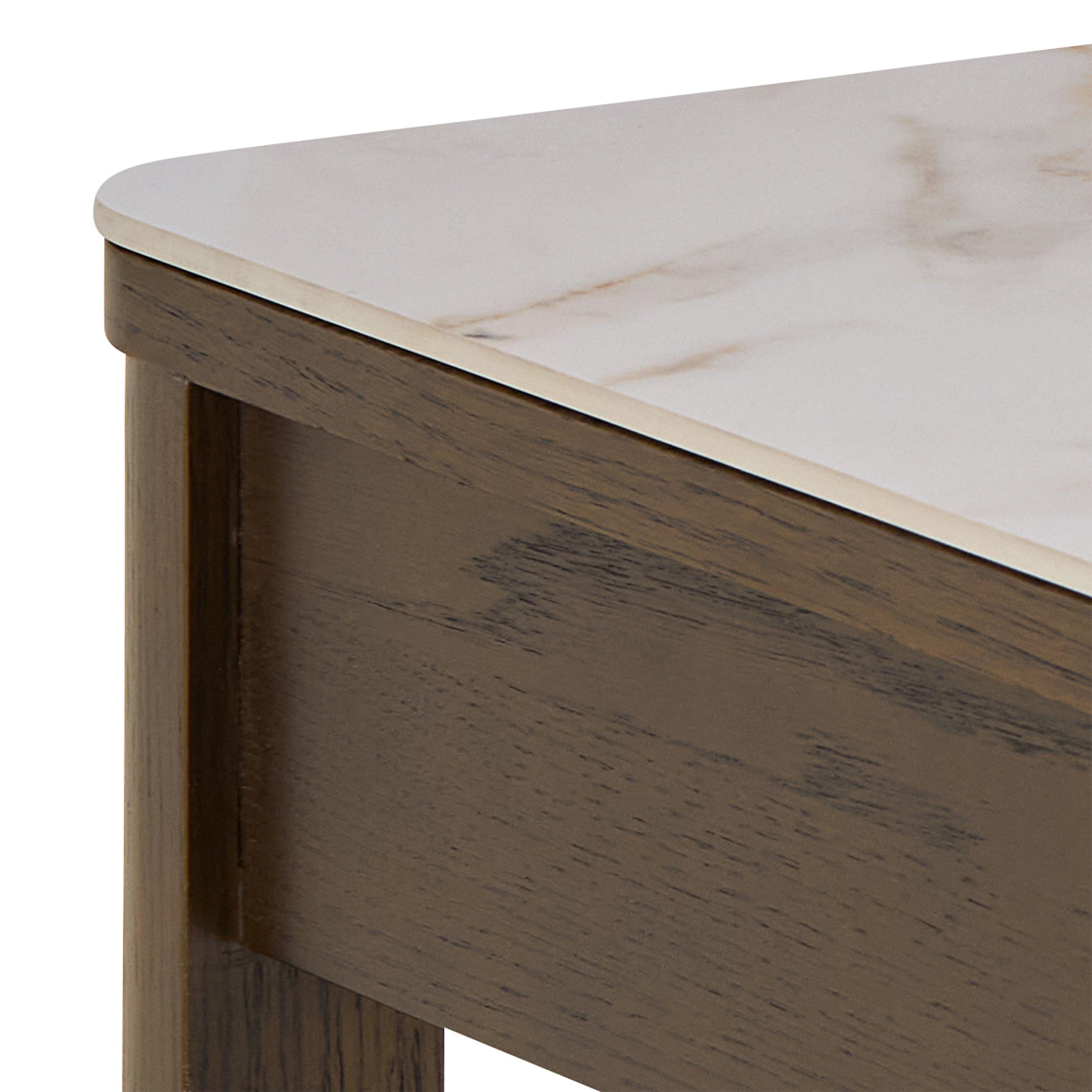 Southampton Square Side Table 1 Drawer in Cream Ceramic - image 8