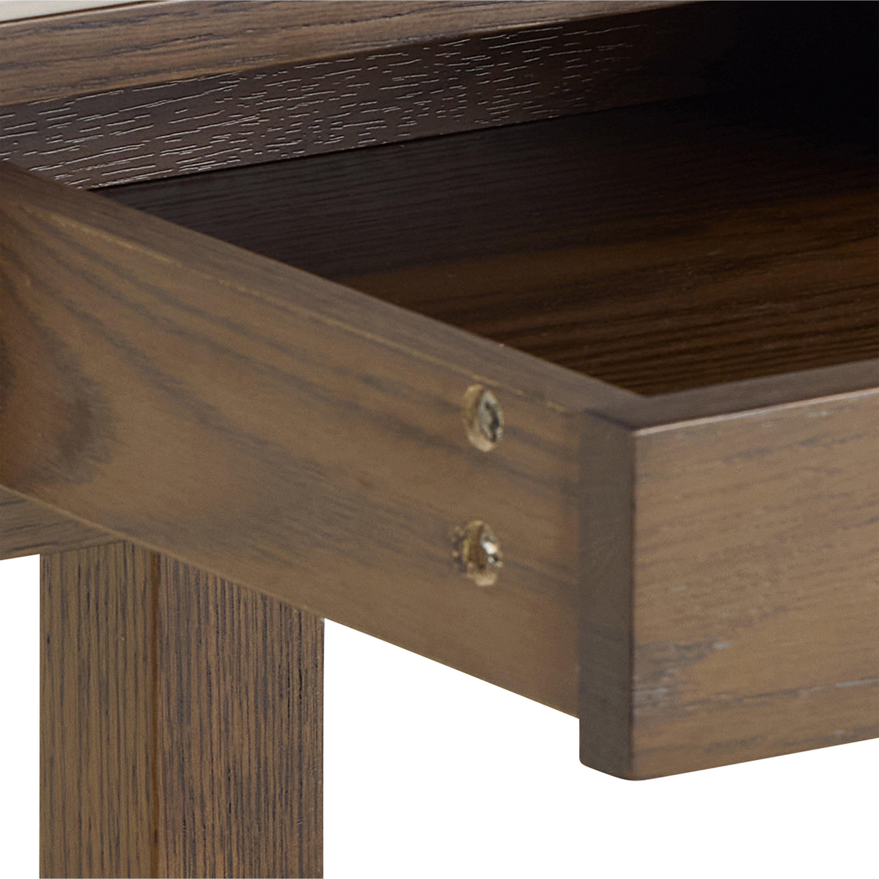 Southampton Square Side Table 1 Drawer in Cream Ceramic - image 9