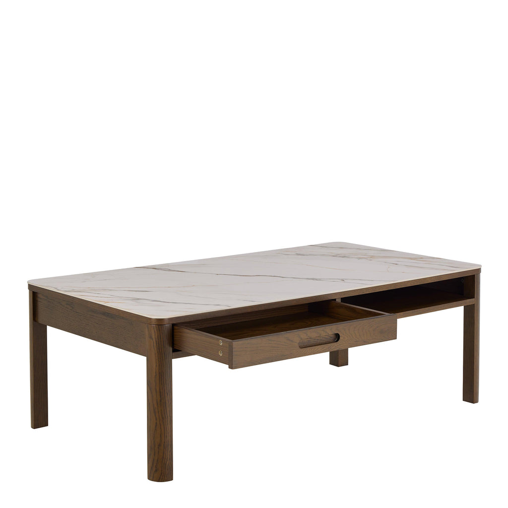 Southampton Rectangular Coffee Table 1 Drawer 1 Shelf in Cream Ceramic - image 4