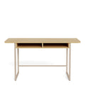 Darlington Console Table with 2 Open Shelves and Oak Top - image 2